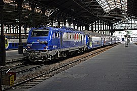 BB 27364 with VB2N stock at Gare Saint-Lazare