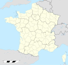 Mapa konturowa Francji, blisko centrum na lewo znajduje się punkt z opisem „Neuillac”
