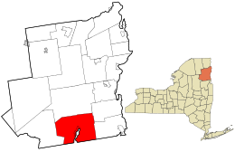 Location in Essex County and the state of New York