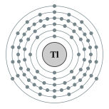 Electron shells of thallium (2, 8, 18, 32, 18, 3)
