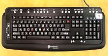 MAGic Large Print This MAGic large-print keyboard has tactile elements and special keys for the visually impaired