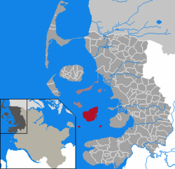 Elhelyezkedése Schleswig-Holstein térképén