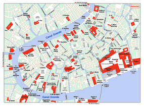 Venedig: Karte der Innenstadt