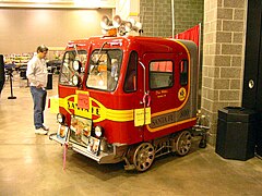 Speeder aka railway motor car, putt-putt, track-maintenance car, crew car or jigger (USA).