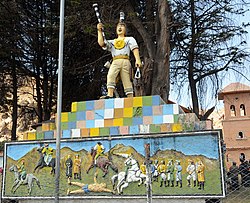 Tupak Katari monument in Peñas