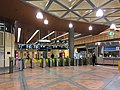 Station concourse, Myki barriers and entrance, August 2017