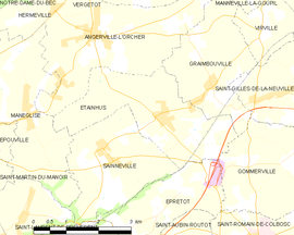 Mapa obce Étainhus