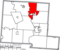 Location of Harrison Township in Pickaway County