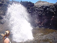 Nakalele blowhole, located near Nakalele Point in north western ماوي (جزيرة), Hawaii.