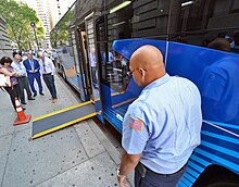 Ramp on an MTA bus