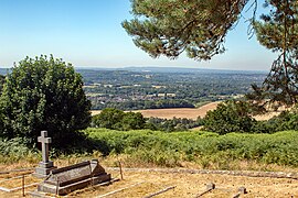 Chilworth village viewed from St Martha's hill