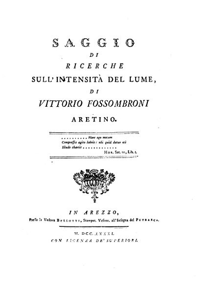 File:Fossombroni - Saggio di ricerche sull'intensità del lume, 1781 - 1523971.jpg