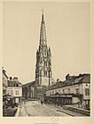 La rue de la République et l'église vers 1900.