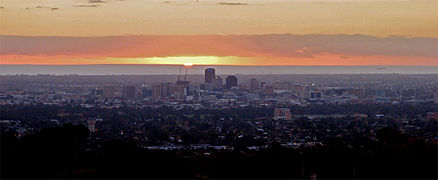Sunset over Adelaide, 2007.