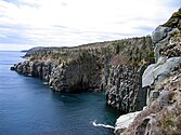 Kliffen aan de zuidkust van het schiereiland (bij Shoal Bay)