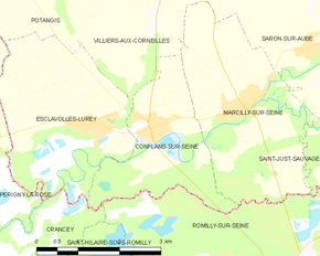 Poziția localității Conflans-sur-Seine