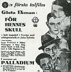 Ljudfilmen För hennes skull, annons i DN 1930