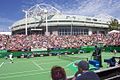 Die Margaret Court Arena vor der Rod Laver Arena im Melbourne Park