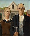 Fermier représenté sur American Gothic, tableau peint par Grant Wood en 1930.