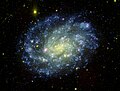 NGC 300, una galassia spirale vista di faccia.