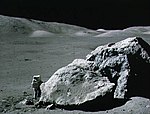 Astronaut aan Split Rock