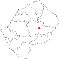 Location of Thaba-Tseka in Lesotho