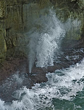 Blowholes, north coast of باربادوس