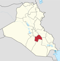 Location of Al-Qadisiyah Governorate