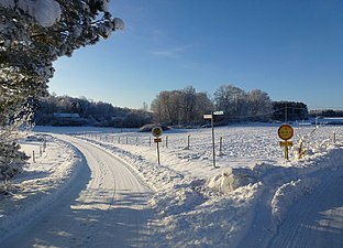 Gamla vägsträckningen vid Lindöbrovägen/Tillflykten