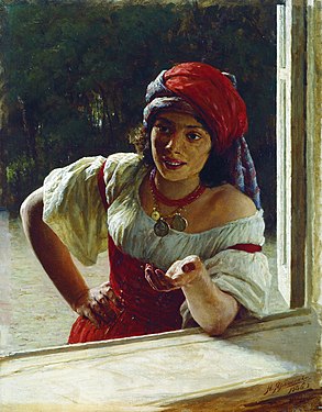 Gypsy Woman by Nikolai Yaroshenko (1886)