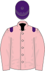 Pink, purple epaulets and cap