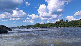 Salto do Roncador in de rivier de Uruguay op de grens van Brazilië en Argentinië