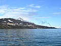 Barentsburg, vue depuis la mer.