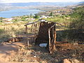 Abandoned pit latrine in the peri-urban area of Durban, South Africa