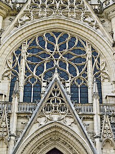 Flamboyant west front of the Sainte-Chapelle de Vincennes