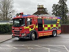 Surrey Fire & Rescue Scania P360 fire tender