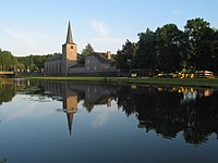 Die Ourthe beim Städtchen Hotton