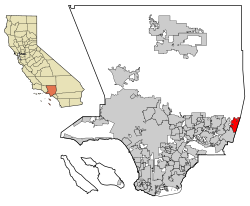 Lage im Los Angeles County