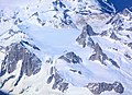 Howser Spire (left) viewed from airliner