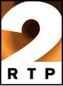 Second phase of RTP2's fourteenth logo used until 28 January 2002.