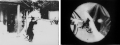 Image 4The first two shots of As Seen Through a Telescope (1900), with the telescope POV simulated by the circular mask (from History of film)