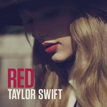 Sampul standar Red, menampilkan foto Taylor Swift dan judul album ini serta nama sang penyanyi.