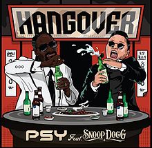 Обложка сингла PSY при участии Snoop Dogg «Hangover» (2014)