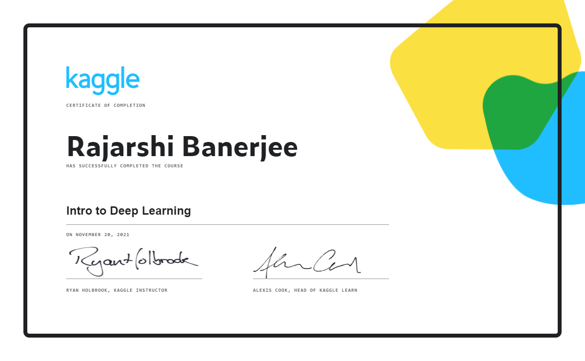 Rajarshi Banerjee - Intro to Deep Learning