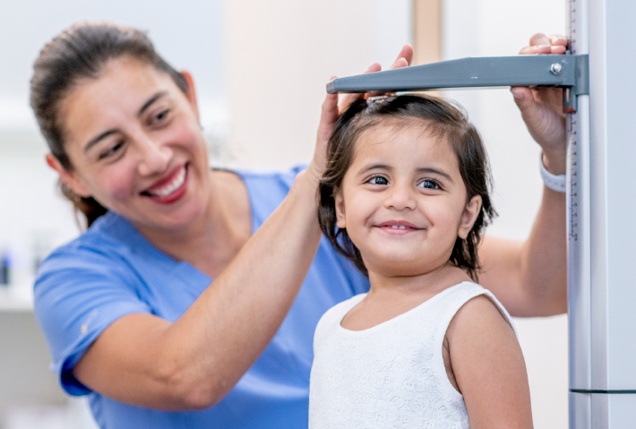 Doctor with a young patient