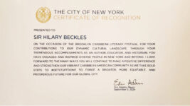 New York Mayor Adams honours Sir Hilary