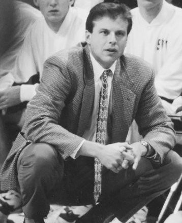 Mike Miller coaching at Texas State (then Southwest Texas) in the 1990s.