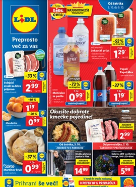 Lidl katalog živila do 9.10.