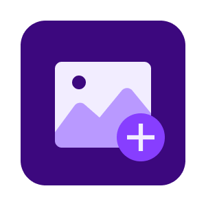 A mountain icon with a plus sign