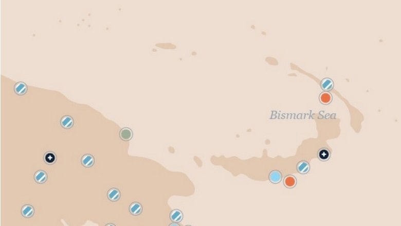 Map of Papua New Guinea and World Bank Projects